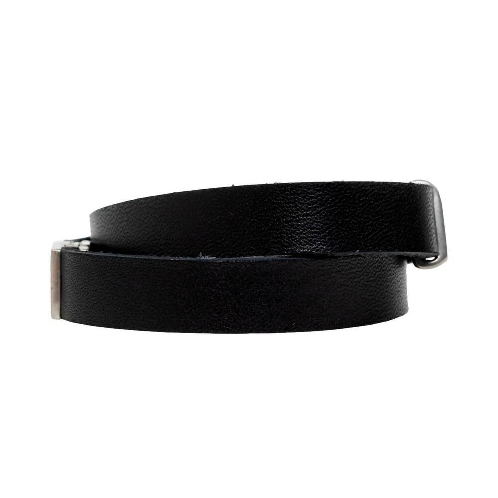 NEW SAINT LAURENT women's monogram leather bracelet in black - Picture 4 of 4